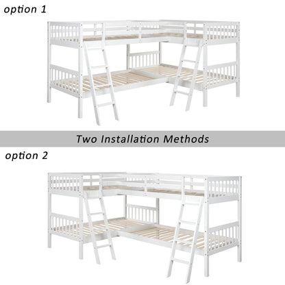 L Shaped Bunk Bed With Ladder