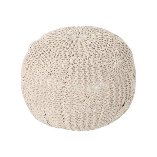 Bordeaux - Knitted Round Pouf