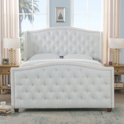 Marcella - Upholstered Shelter Headboard Bed