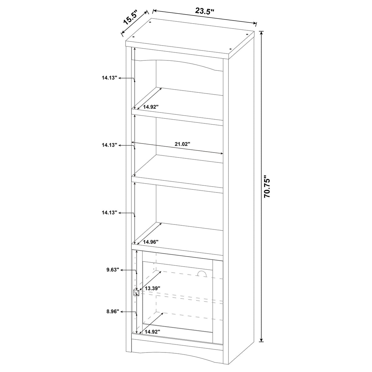 Stott - 3 Shelf Media Tower