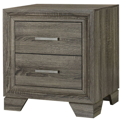 Funston - 2 Drawer Nightstand - Brown Oak