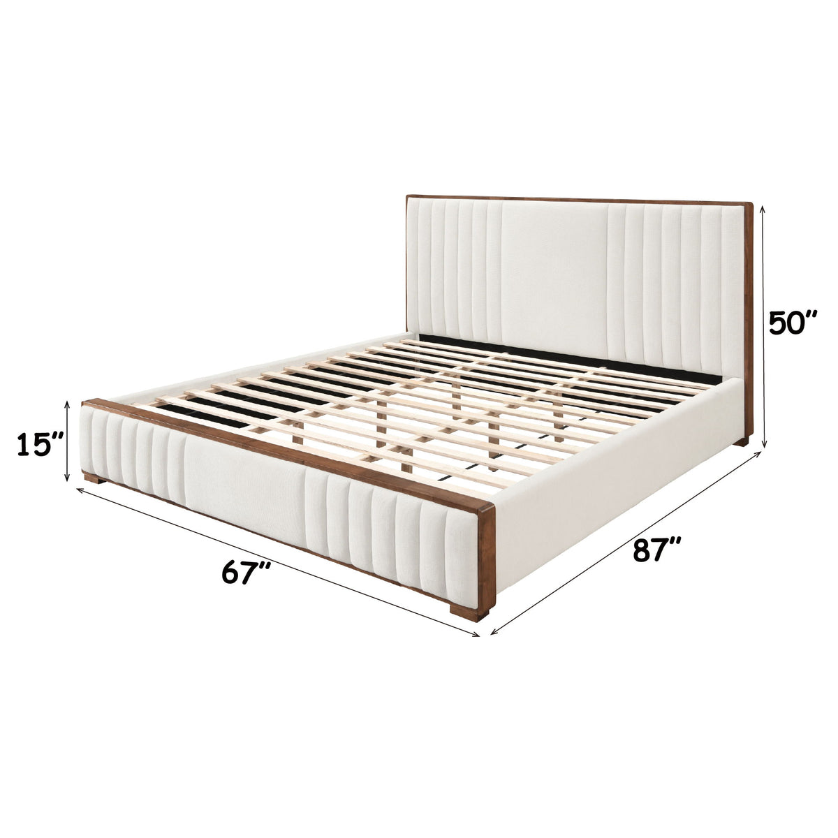Kaleea - Queen Bed - Beige