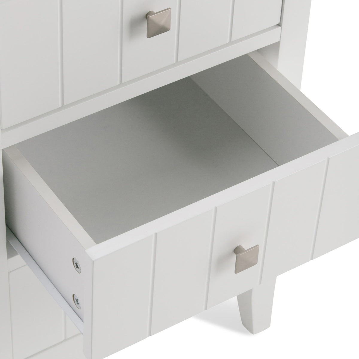Acadian - 4 Drawer Floor Storage Cabinet - Pure White