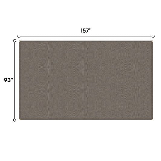 13' X 7.7' Outdoor Pergola Sun Shade Cover Cloth Patio Canopy Hdpe Permeable With Grommets - Brown