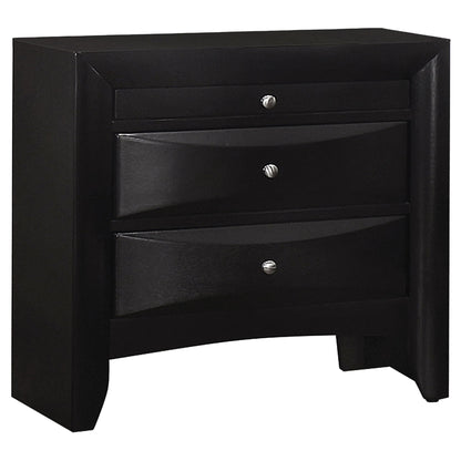 Vollenhove - 2 Drawer Nightstand With Pull Out Tray Storage Solution - Black