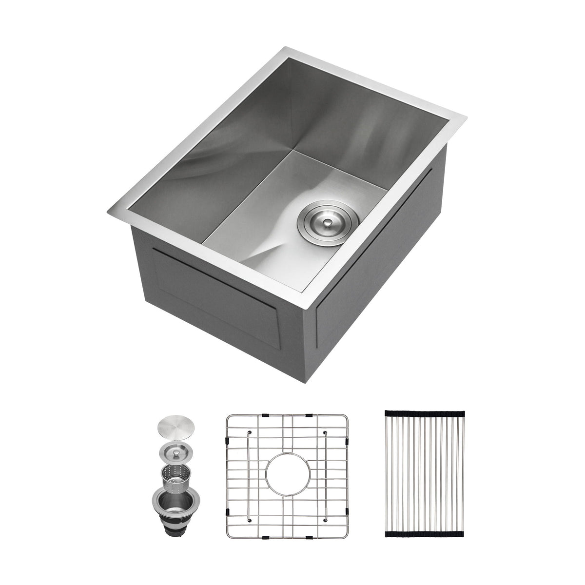 Modern Style Undermount Sink With Stainless Steel, Deep Single Bowl