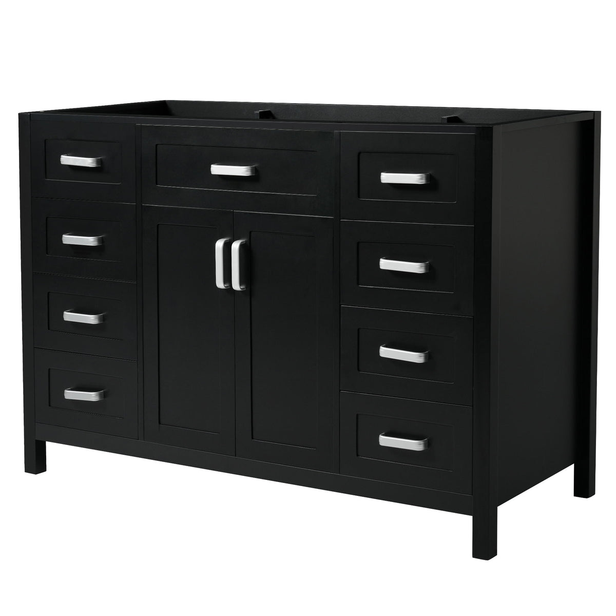 Bathroom Vanity Cabinet Only With 2 Soft Close Doors And 8 Drawers