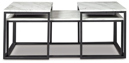 Donnesta - Occasional Table Set (Set of 3) - Gray / Black