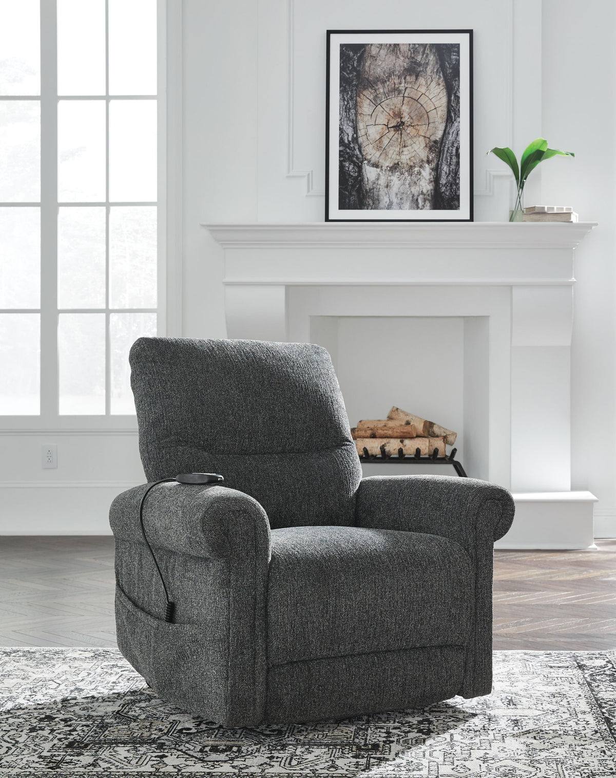 Aureta - Power Lift Recliner - Charcoal