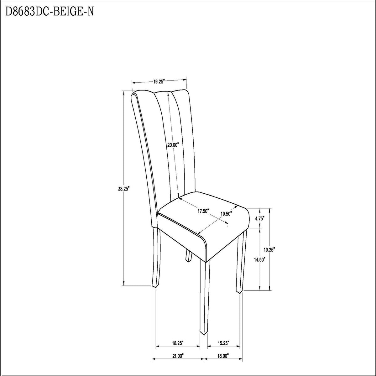 Stone - Dining Chair (Set of 2) - Beige