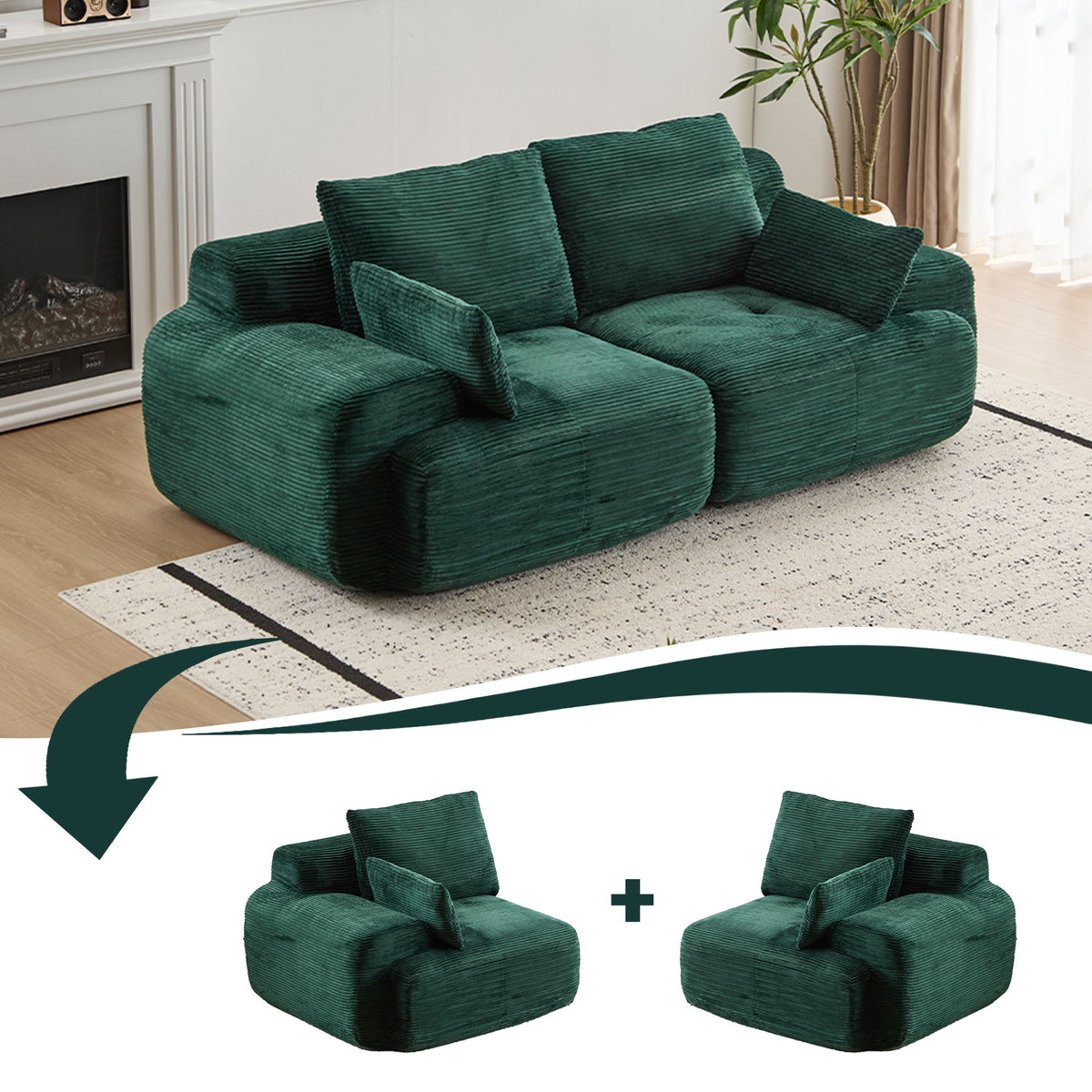 2 Seater Large Sectional Couches For Living Room