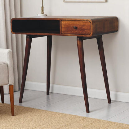 Curved Writing Desk - Chestnut
