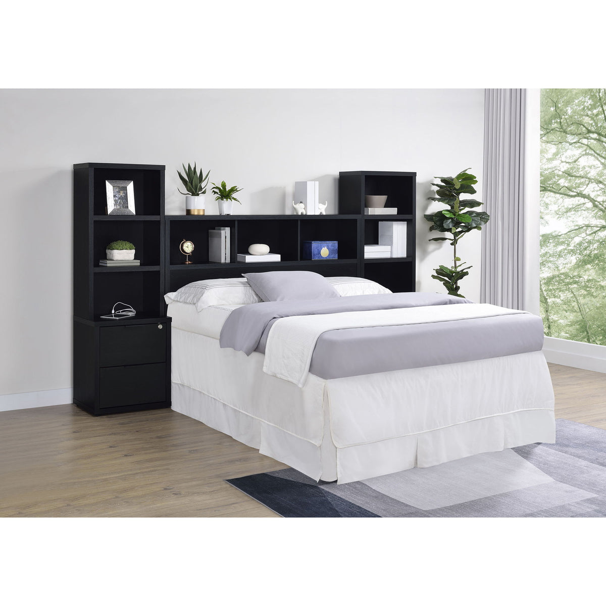 Geary - 3 Piece Bedroom Set With Bookcase Headboard