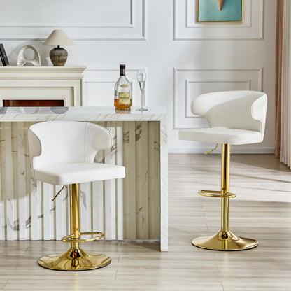 Adjustable Swivel Bar Chair With High Back Support