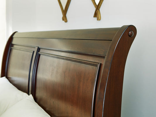 Trellington - Queen Sleigh Storage Bed - Brown