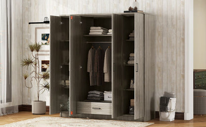 4 Door Wardrobe With 1 Drawer