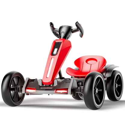 Electric Kids Pedal Go Kart With Adjustable Seat, Foldable Design