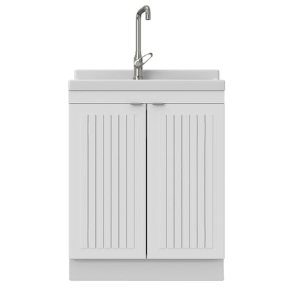 Murphy - Laundry Cabinet & Faucet And Stainless Steel Sink