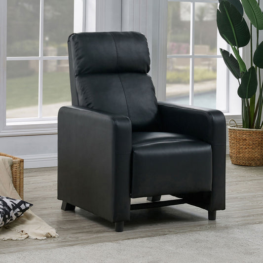 Push Back Recliner - Black