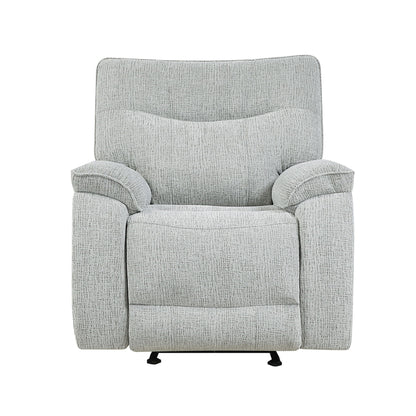 Chablis - Glider Recliner With Heat And Massage - Mist Gray