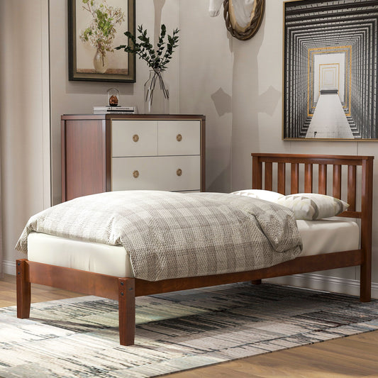 Platform Bed With Headboard, Footboard, Slat Support