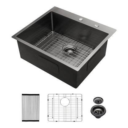 Topmount Kitchen Sink 16 Gauge, Single Bowl
