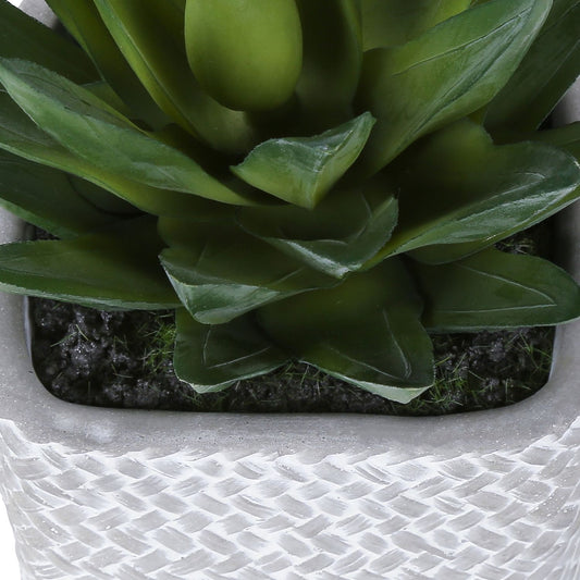 Artificial Succulent Table Decor (Set of 2) - Green Plastic