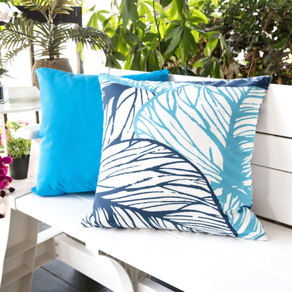 Leaf Vein Outdoor & Indoor Pillow - Indigo