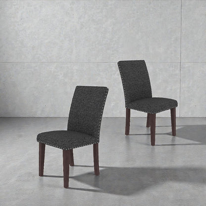 Upholstered Dining Chair With High Back Design (Set of 2)