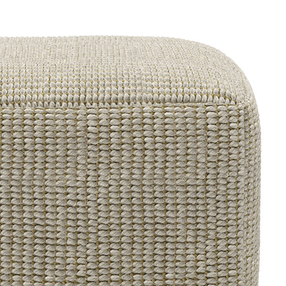 Zelma - Square Woven Outdoor / Indoor Pouf - Silver
