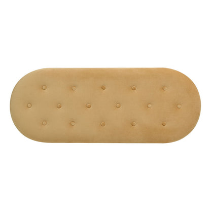 Melinda - Oval Tufted Bullion Fringe Storage Bench