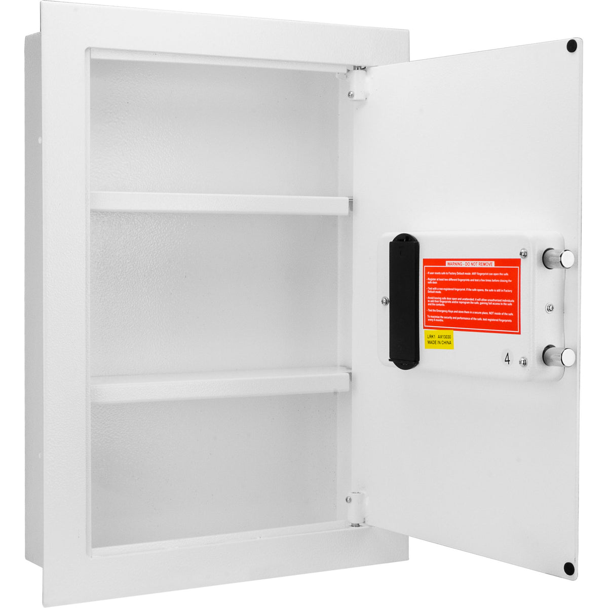Biometric Wall Safe - White