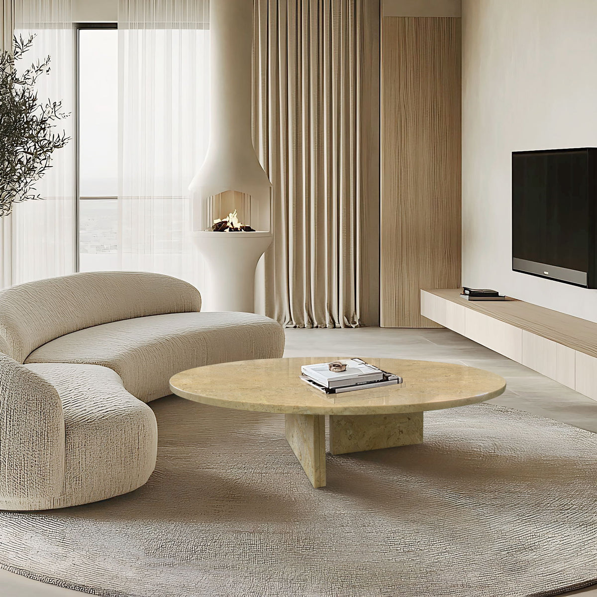 Luxury Coffee Table With Unique Veining, Unique Stone Design