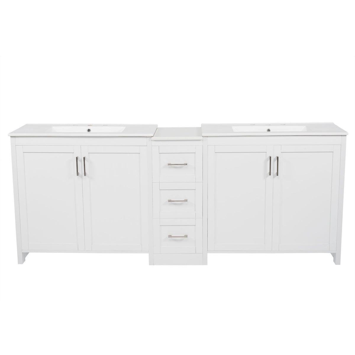 Double Sink Bathroom Vanity With Quartz Countertop
