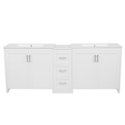 Double Sink Bathroom Vanity With Quartz Countertop