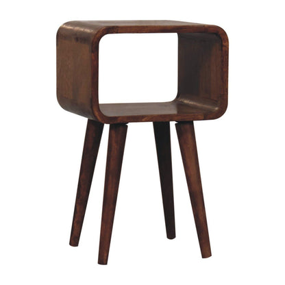 Mini Curved Open Nightstand - Caramel