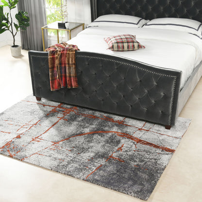 Quarry - 5' X 6.5' Abstract Area Rug - Gray