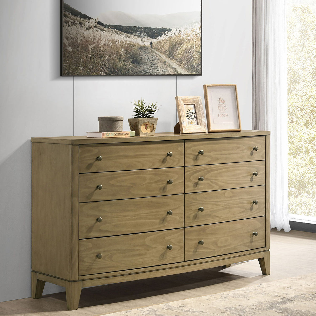 Menlo - 8 Drawer Dresser Cabinet - Natural