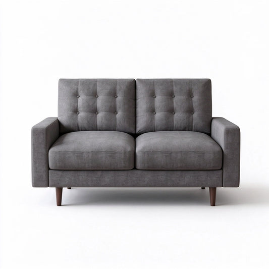 Loveseat Sofa, Tufted Back Upholstered 2 Seat Couch