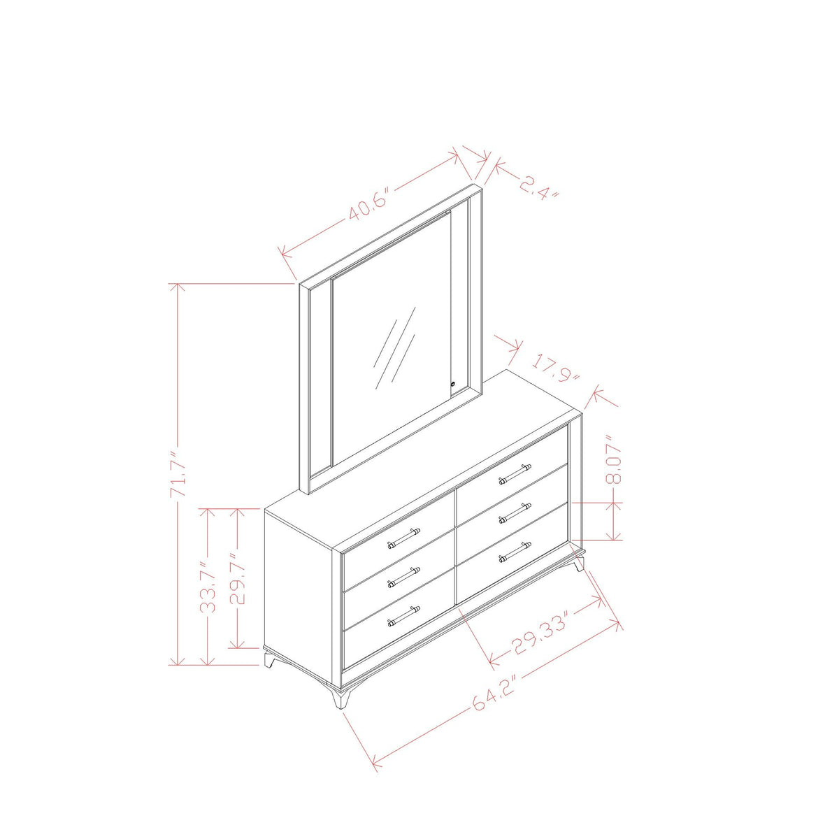 Star - Mirror With Built In LED And Frame - White