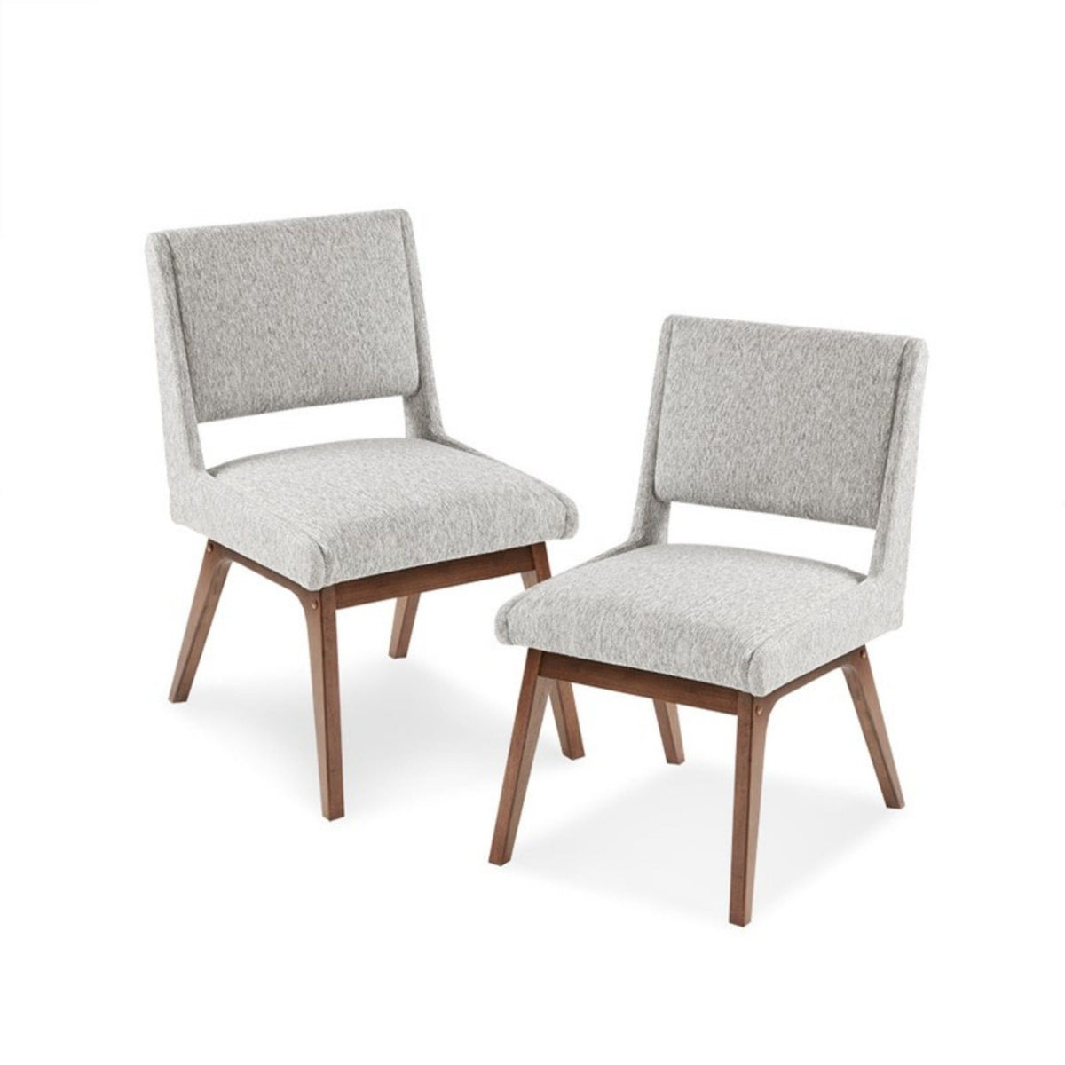 Boomerang - Dining Side Chair With Upholstered Cushions (Set of 2) - Light Gray