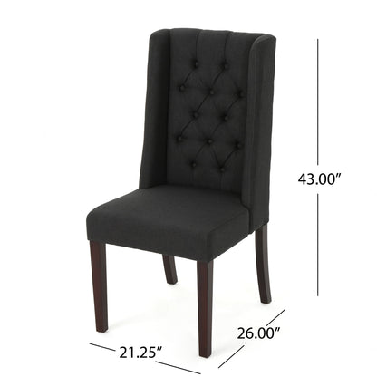 Sophisticated Tufted Dining Chair With High Back Design