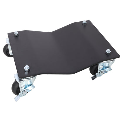 Heavy Duty Steel Vehicle Dollies With Brakes, 2500Lbs Capacity
