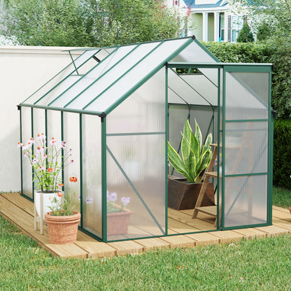Polycarbonate house Raised Base And Anchor Aluminum Heavy Duty Walk-In houses For Outdoor Backyard In All Season