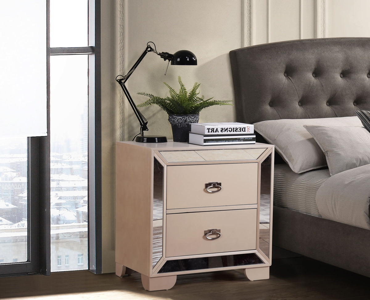 Nightstand With Versatility - Pearl