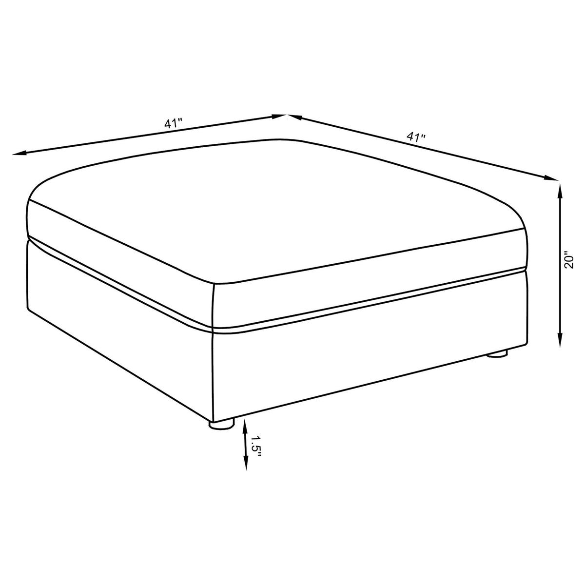 Duncan - Square Upholstered Ottoman