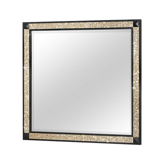 Lively - Mirror With Glitter Detail - Black