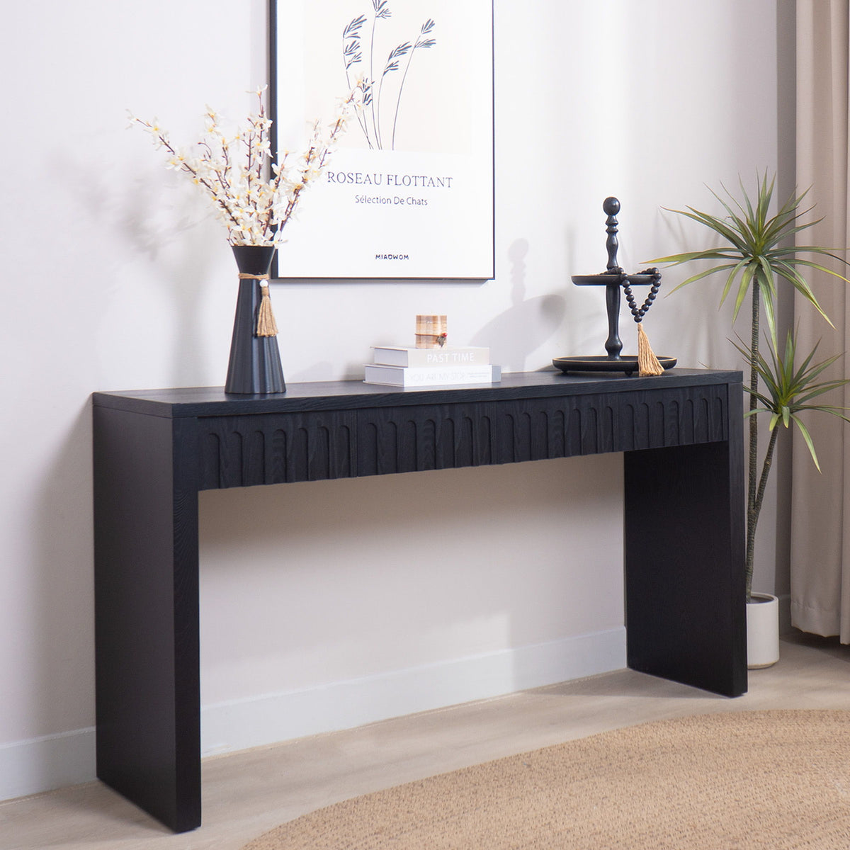 Modern Console Table With 4 Drawers, Entryway Table