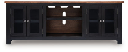 Wildenauer - XL TV Stand With Fireplace Option - Brown / Black