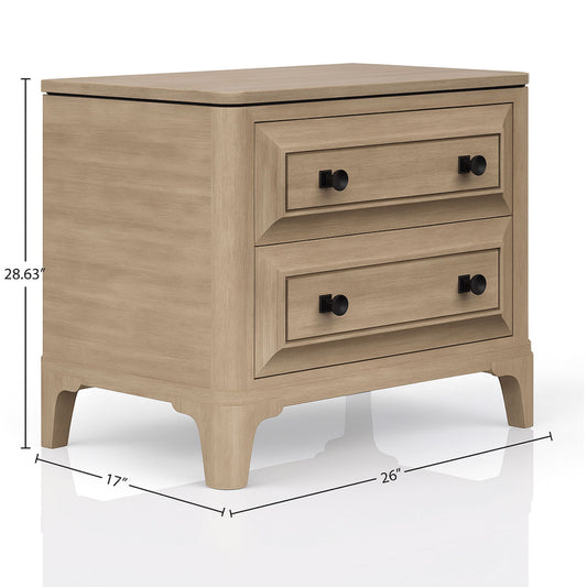 2 Drawer Nightstand - Sand